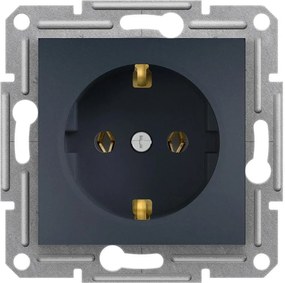 SE Контакт ШУКО 16A цвят Антрацит Asfora  - EPH2900171