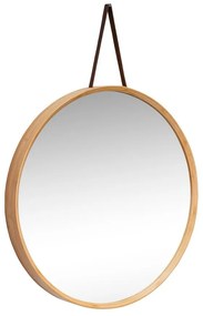 Стенно огледало с бамбукова рамка ø 60 cm Mood - Hübsch