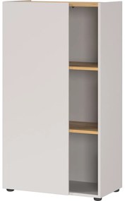 Бяла библиотека от декор от дъб 61x110x34 cm Adrano – Germania