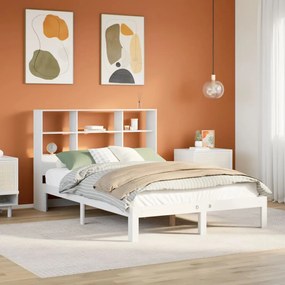 3322551 vidaXL Легло с етажерка за книги, без матрак, 120x190 см, бор масив