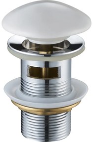 Mexen клик-клак кръгъл със сифон, бял керамичен - 79920-25