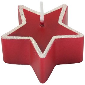 Комплект от 4 червени свещи , време на горене 4 часа Star - Unipar