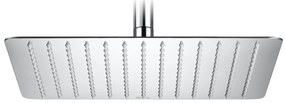 Стационарна душ глава A5B2B50C00, Roca, за монтаж на стена или таван, супер тънка, хром, 20х20см