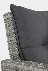 Сив градински комплект от за отдих от изкуствен ратан за 6 Ariel – Bizzotto