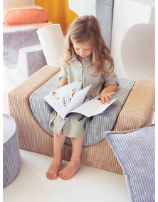 Светлокафяво велурено игрище от пяна 75x49x37 cm Rainbow Montessori – Wigiwama