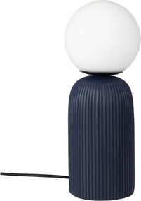 Синя керамична настолна лампа със стъклен абажур (височина 38 cm) Dash – Zuiver