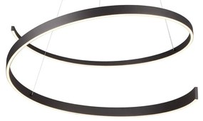 Черно LED висящо осветително тяло с гласово управление/ управление чрез мобилно приложение с метален абажур ø 75 cm Cinardi – CINQUE