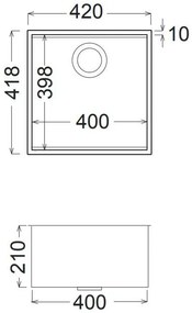 Измийте Apell Amalthea под-74 x 41,8 cm