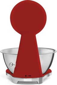 Кухненска везна Smeg KSF01RDWW, Аналогов и дигитален дисплей, До 5 кг/5 л, ТАРА, LED дисплей, Противоплъзгаща се основа, Автономия до 36 часа, Червен