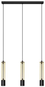 LED Висящ полилей BARS 3xGU10/4,8W/230V златист/черен