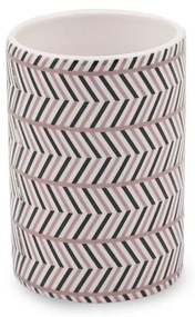 Комплект аксесоари за баня от полирезин в черно и бяло Lidya - Mioli Decor