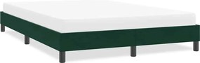 4101358 vidaXL Рамка за легло без матрак Тъмнозелено 140x210 cm Кадифе