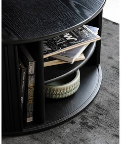 Черна кръгла маса за кафе ø 85 cm Siena - Unique Furniture