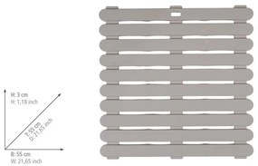 Бежов пластмасов килим за баня 55x55 cm – Wenko