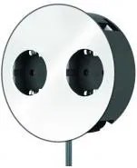 BACHMANN Модул TWIST с 2х Шуко, с кабел 2м, цвят Бял, - B931.250