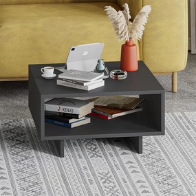 Hola меламинов кафе масичка в антрацит цвят 60x60x32см.
