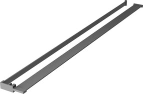 Mexen рафт за душ преграда с релс за кърпи, gun metal - 800-02-95