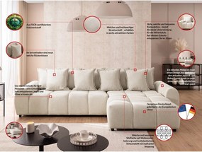 Бежов ъглов диван (десен ъгъл) Albane – Ropez