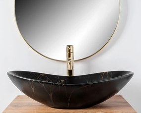 Умивалник за плот Rea Royal 60 Black Marble Mat