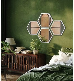 Стенни огледала в комплект 4 бр. 35x40 cm Heksagon – knor