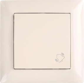 Бутон за Звънец с Рамка OSTE JNH008-W BEIGE
