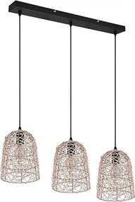 Reality - Полилей на кабел LOVIS 3xE27/40W/230V, черен