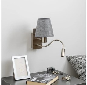 Brilagi - LED Аплик NUBILA 1xE27/25W/230V + LED/3W хром/сив