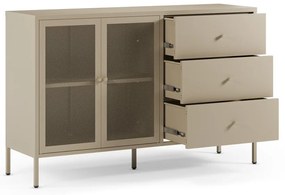 Кремав метален скрин 140x90x40 cm Fayna – Marckeric