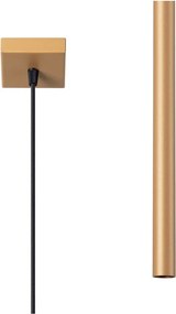 Метално висящо осветително тяло в златист цвят Fideus – Sollux