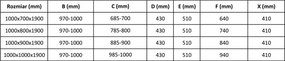 Mexen Apia плъзгаща се душ кабина 100 x 80 см, прозрачна, черна - 840-100-080-70-00