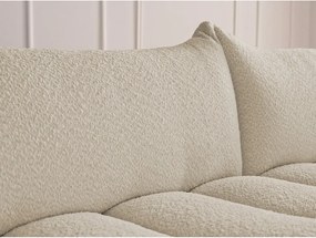 Бежов ъглов диван от прежда с примки от букле (десен ъгъл) Azra – Bobochic Paris