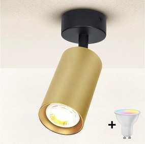 Brilagi - LED димируемо точково осветително тяло SELE GOLDEN 1xGU10/6W/230V черно/златно