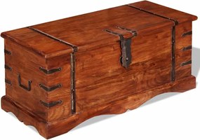 244049 vidaXL Сандък за съхранение, дърво масив