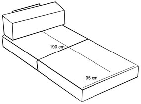 Едноместен диван Comfort, цвят Антрацит