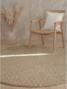 Ръчно изработен вълнен кръгъл килим в естествен цвят ø 200 cm Richmond Diana – Ted Baker