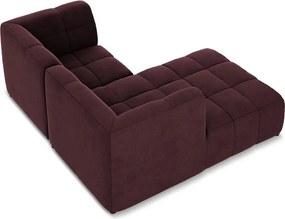 Бордо кадифен ъглов диван (ляв ъгъл) Aloha – Makamii