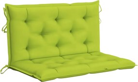 Възглавница за пейка яркозелена 100x(50+50)x7 см оксфорд плат