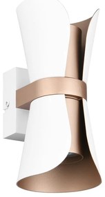 Бяло-бронзова стенна лампа Coat – Trio