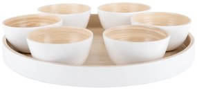 Бял бамбуков комплект за сервиране ø 32 cm Puro – PT LIVING