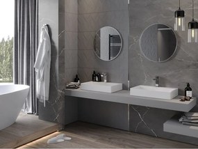 Mexen Loft кръгло огледало за баня 60 см, рамка инокс - 9850-060-060-000-10