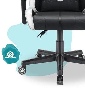 Детски стол за игра HC - 1004 черно и бяло