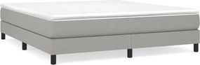 3120524 vidaXL Рамка за легло с пружини, светлосива, 160x200 см, плат