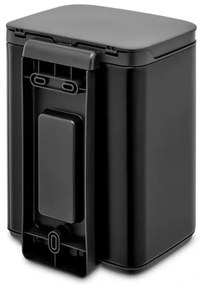 Кош за боклук Brabantia Bo Small 1006622, 4 л, Плавно и безшумно отваряне, Противоплъзгаща основа, Черен