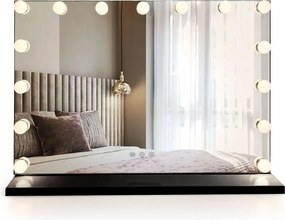 Огледало LED HOLLYWOOD Black 80x60