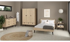 Нощно шкафче в дъбов декор в естествен цвят Ry - Tvilum