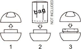 Тъмносиво пластмасово кошче за боклук 1 l Bowl – Spirella