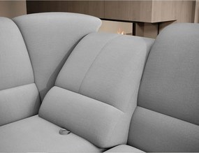 Сив кадифен разтегателен ъглов диван с място за съхранение (ляв ъгъл L форма) Siber – ELTAP