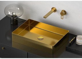 Мивка от неръждаема стомана в златисто 50x35 cm Aurum – Sapho