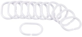 Бели кукички за душ завеса в комплект от 12 бр. 4 cm Vitamine – douceur d'intérieur