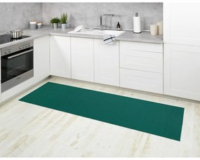 Тъмнозелена пластмасова постелка за баня 65x200 cm Petrol - Wenko